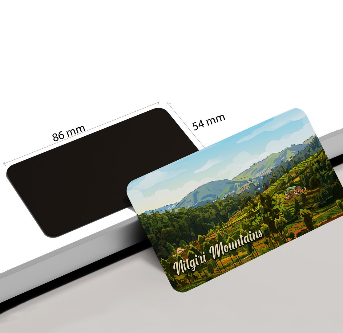 dhcrafts Rectangular Fridge Magnet Multicolor Tamil Nadu Nilgiri Mountains Design Pack of 1 (8.6cm x 5.4cm)